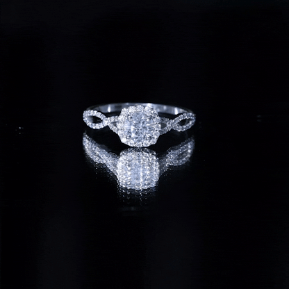 Classic Lab Grown Diamond Criss Cross Engagement Ring