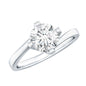Lab Grown Diamond Engagement Ring With Diagonal 4 Prongs
