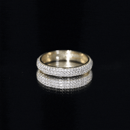 Round Cut Lab Grown Diamond Eternity Wedding Band