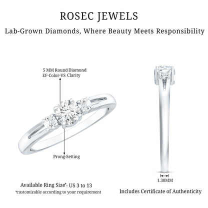 Certified Lab Created Diamond Promise Commitment Ring for Her
