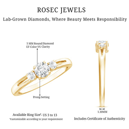 Certified Lab Created Diamond Promise Commitment Ring for Her