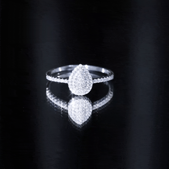 Lab Grown Diamond Pear Shaped Engagement Ring for Her