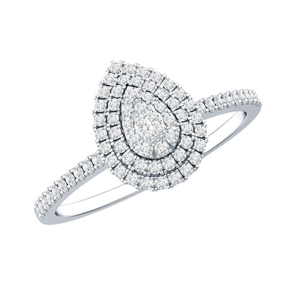 Lab Grown Diamond Pear Shaped Engagement Ring for Her