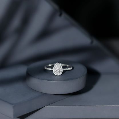Lab Grown Diamond Pear Shaped Engagement Ring for Her