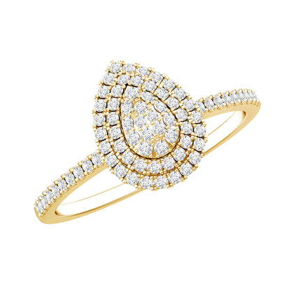 Lab Grown Diamond Pear Shaped Engagement Ring for Her