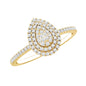 Lab Grown Diamond Pear Shaped Engagement Ring for Her