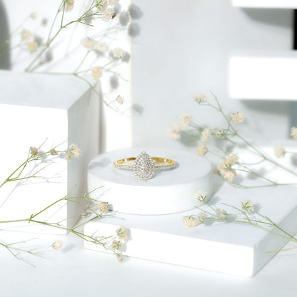 Lab Grown Diamond Pear Shaped Engagement Ring for Her