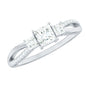 Lab Grown Diamond Three Stone Promise Ring With Split Shank