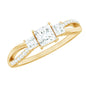 Lab Grown Diamond Three Stone Promise Ring With Split Shank
