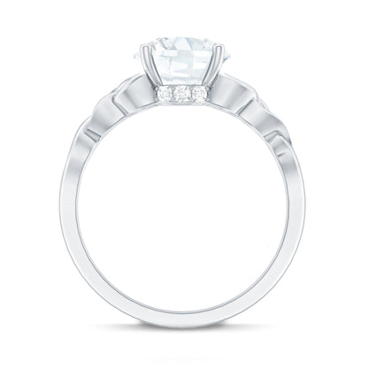 Certified Celtic Knot Lab Grown Diamond Round Engagement Ring