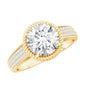 Lab Grown Diamond Circle Engagement Ring With Rope Frame