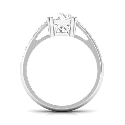 Lab Grown Diamond Engagement Ring With Double Prongs