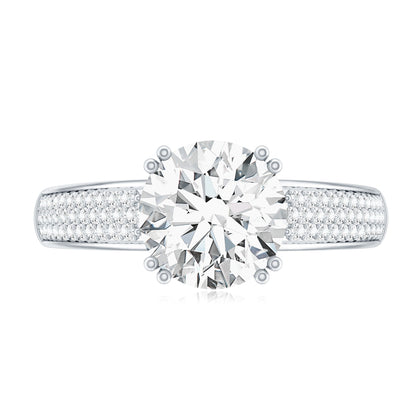 Lab Grown Diamond Engagement Ring With Double Prongs