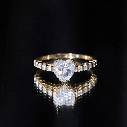 Certified 8 MM Lab Grown Diamond Heart Engagement Ring for Her