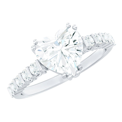 Certified 8 MM Lab Grown Diamond Heart Engagement Ring for Her