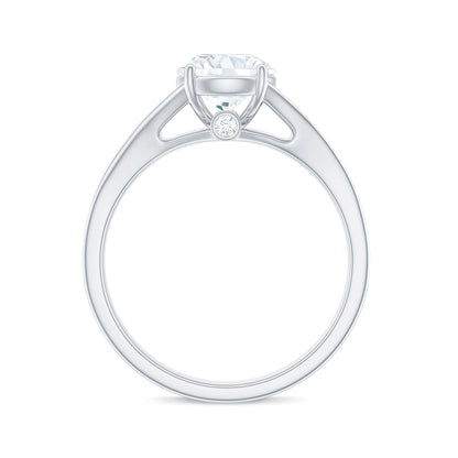 4 Prong Lab Grown Diamond Solitaire Engagement Ring with Split Shank