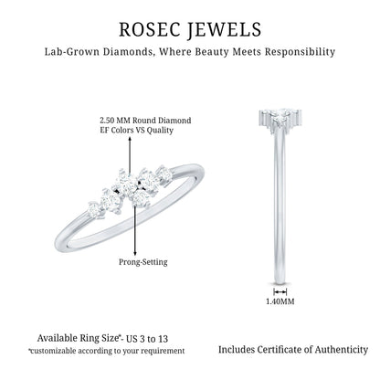 Certified Lab Created Diamond Wedding Anniversary Ring