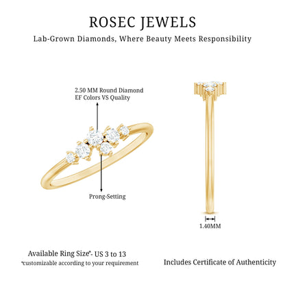 Certified Lab Created Diamond Wedding Anniversary Ring