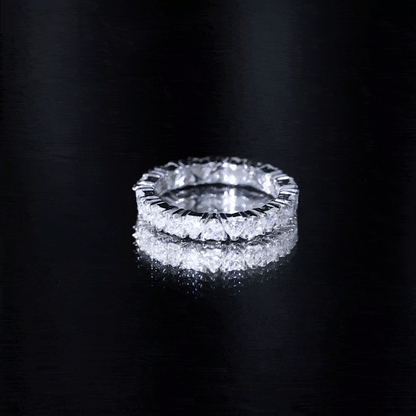 Brilliant Cut Lab Diamond Heart Wedding Band for Women