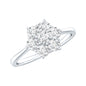 Flower Cluster Lab Grown Diamond Engagement Ring