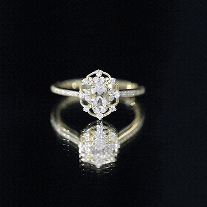 Vintage Inspired Morganite Engagement Ring with Diamonds