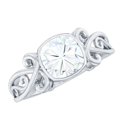 1 Carat Lab Grown Diamond Cushion Engagement Ring
