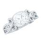 1 Carat Lab Grown Diamond Cushion Engagement Ring