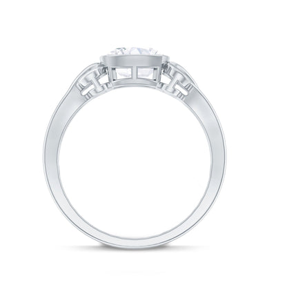 1 Carat Lab Grown Diamond Cushion Engagement Ring