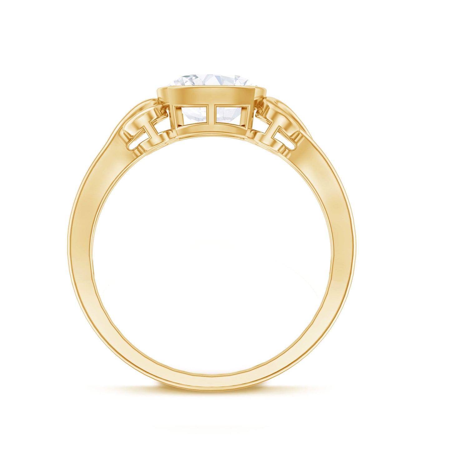1 Carat Lab Grown Diamond Cushion Engagement Ring