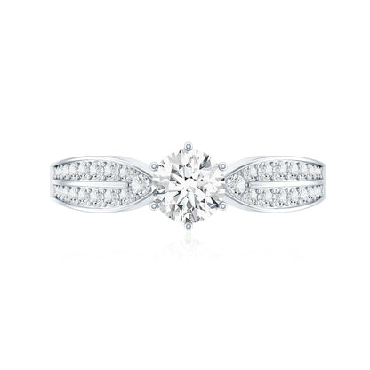 Certified Solitaire Lab Grown Diamond Promise Engagement Ring