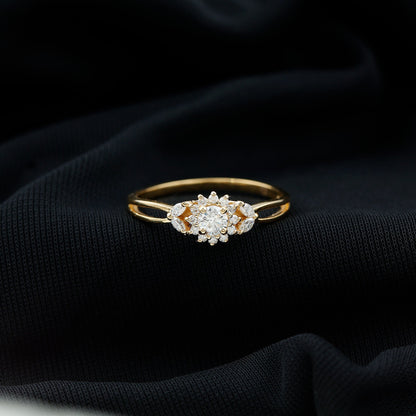 Halo Style Lab Grown Diamond Nature Engagement Ring