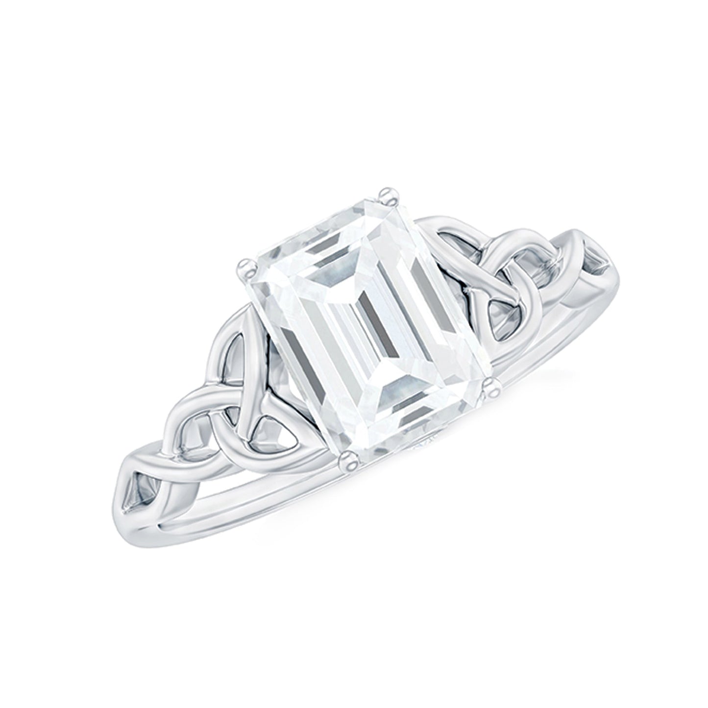 Celtic Design Inspired Lab Grown Diamond Engagement Ring