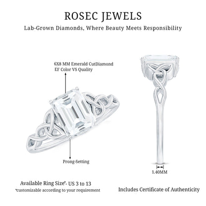 Celtic Design Inspired Lab Grown Diamond Engagement Ring