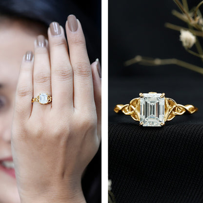 Celtic Design Inspired Lab Grown Diamond Engagement Ring
