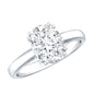 4 Prong Oval Cut Lab Grown Diamond Engagement Ring