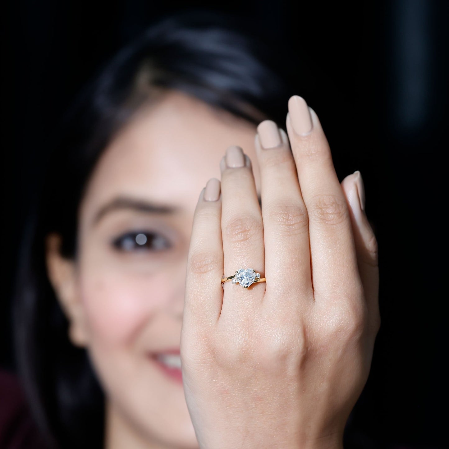7 mm Heart Lab Grown Diamond Proposal Ring For Her