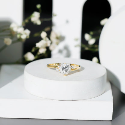 7 mm Heart Lab Grown Diamond Proposal Ring For Her