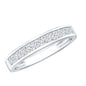 Certified Brilliant Cut Diamond Princess Cut Wedding Band