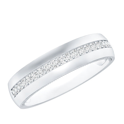 Certified Lab Grown Diamond Mens Wedding Band