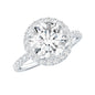 Certified Lab Grown Diamond Circle Engagement Ring With Halo