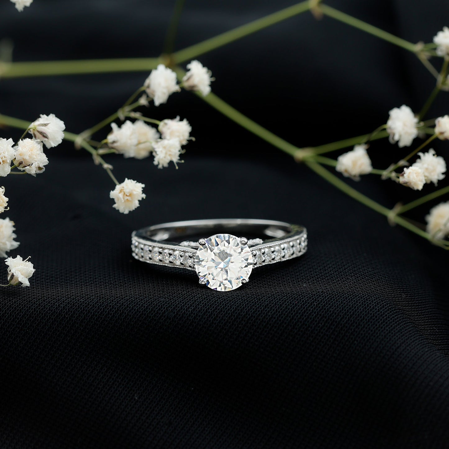 Certified Lab Grown Diamond 2 Carat Solitaire Engagement Ring