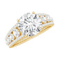 Lab Grown Diamond Statement Engagement Ring With Side Stones