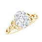 Oval Lab Grown Diamond Hidden Halo Engagement Ring
