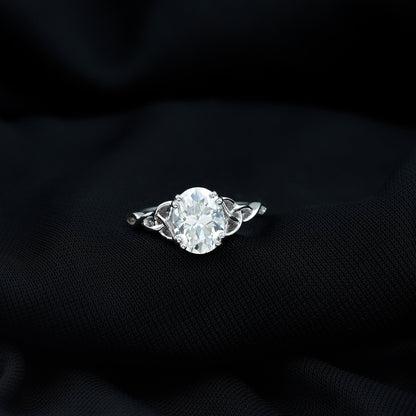 Women Lab Grown Diamond Celtic Knot Engagement Ring