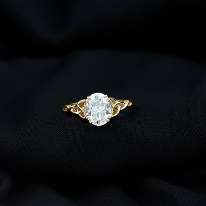 Women Lab Grown Diamond Celtic Knot Engagement Ring