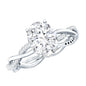 Lab Grown Diamond Oval Engagement Ring with Braided Shank