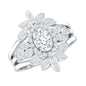 Lab Grown Diamond Vintage Engagement Ring with 2 Wedding Bands