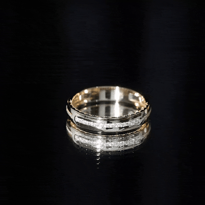 Lab Grown Diamond Twisted Rope Band with Accents