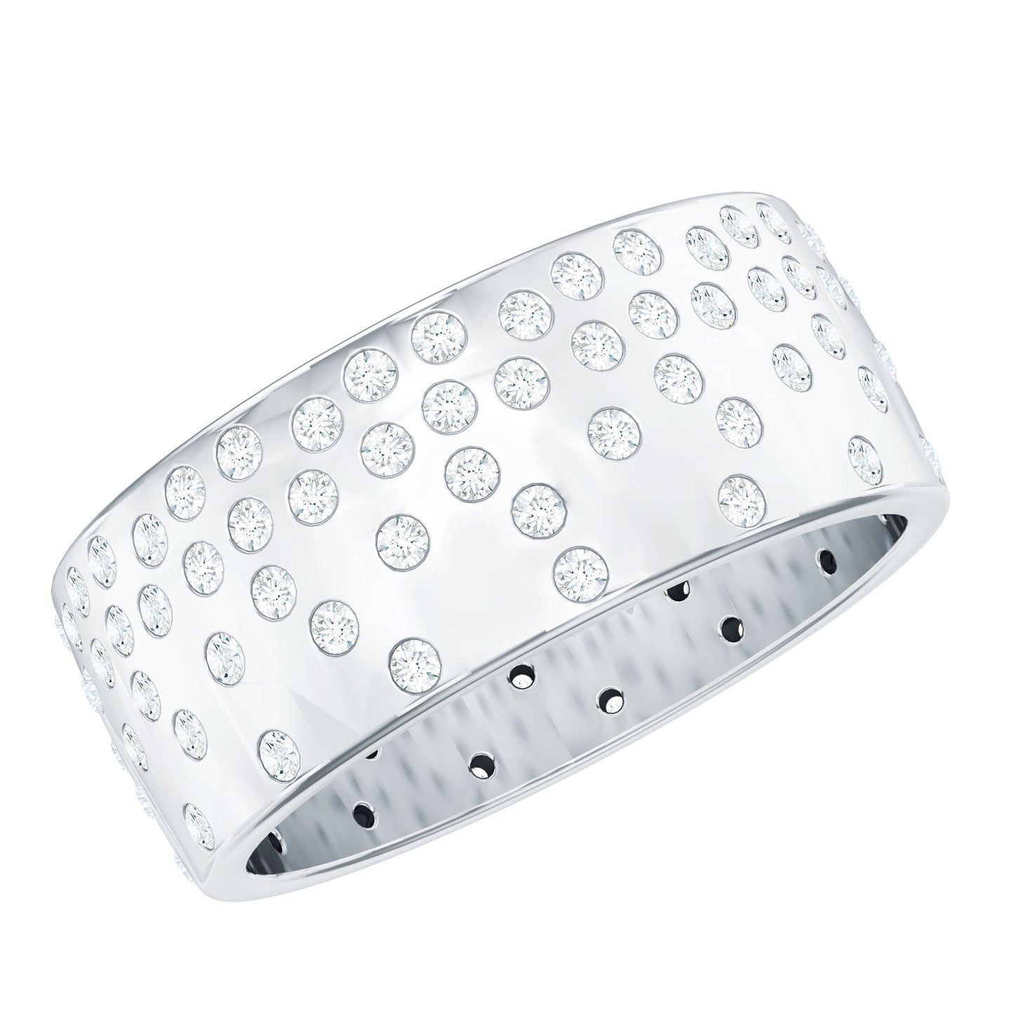 Certified Lab Grown Diamond Wedding Band in Flush Setting