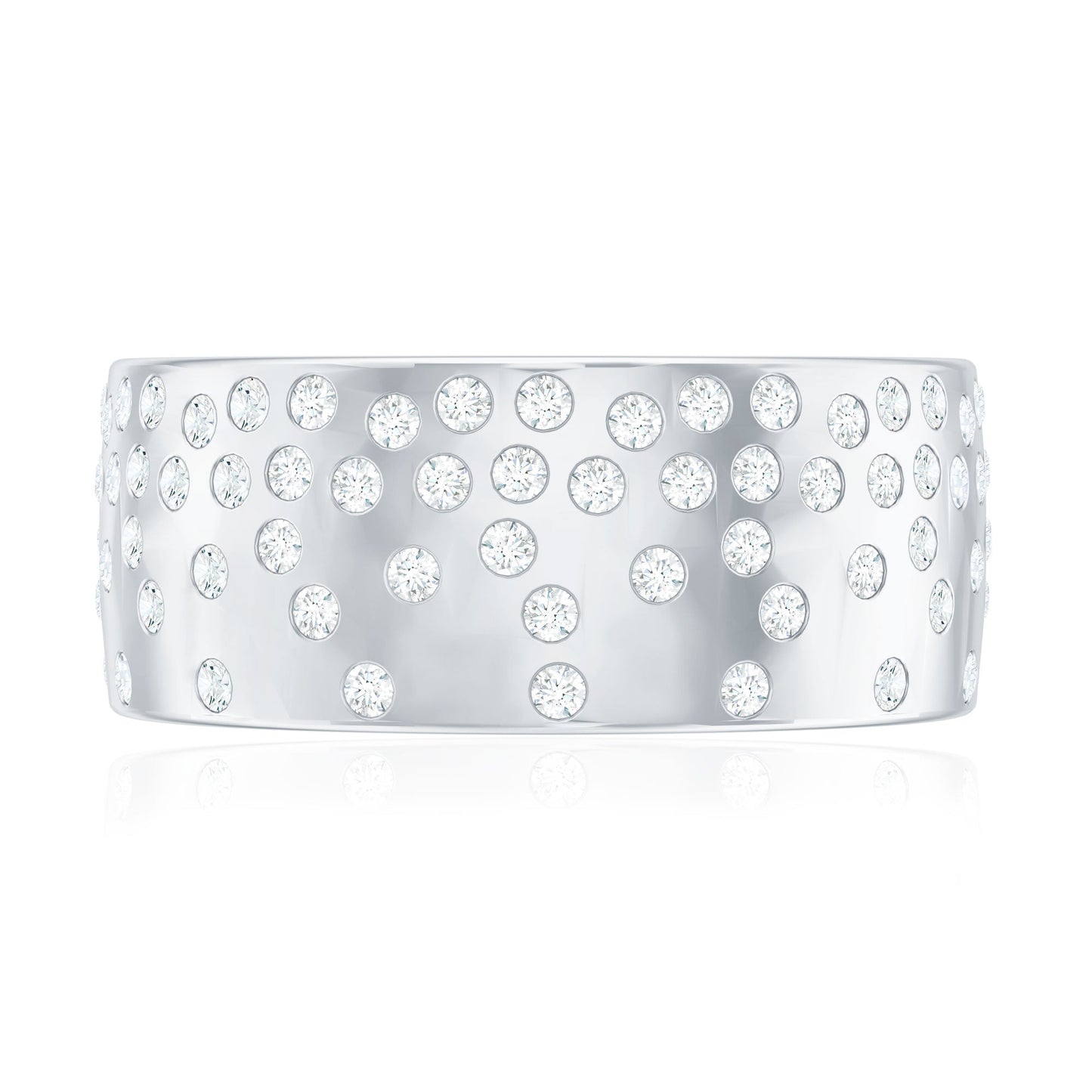Certified Lab Grown Diamond Wedding Band in Flush Setting